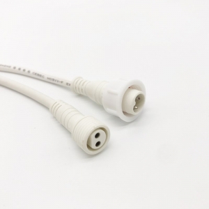cable sobremoldeado blanco ip67 conector impermeable de 2 pines