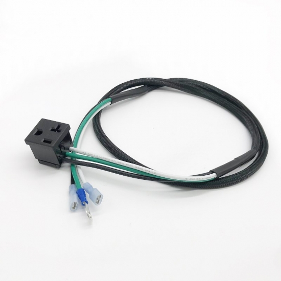 Black 3-Prong Snap-in Receptacles Wire Terminals