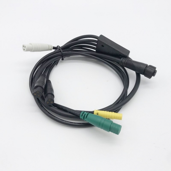 Power Splitter Cable with 3 Pin 2 Pin Over-molded Connectors