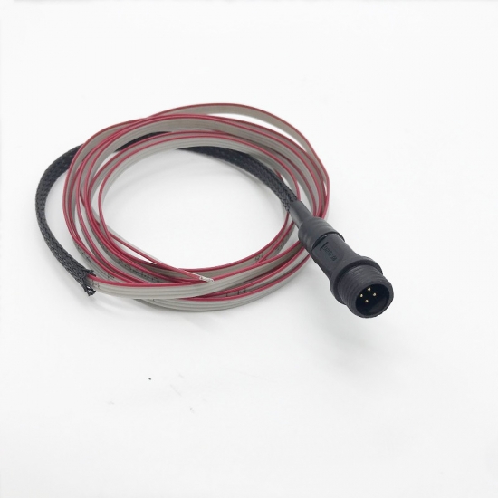 Braided Sleeving 4 Pin Connector Flat Cable Assembly