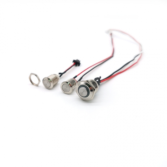 16MM Push Button Switch with JST PH Connector Wire Harness